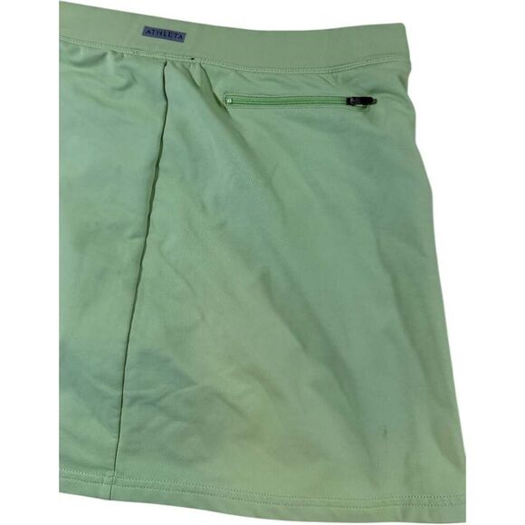 Athleta Green Athletic Skort Skirt Women's Small Zip Pocket Tennis Golf - Picture 4 of 6